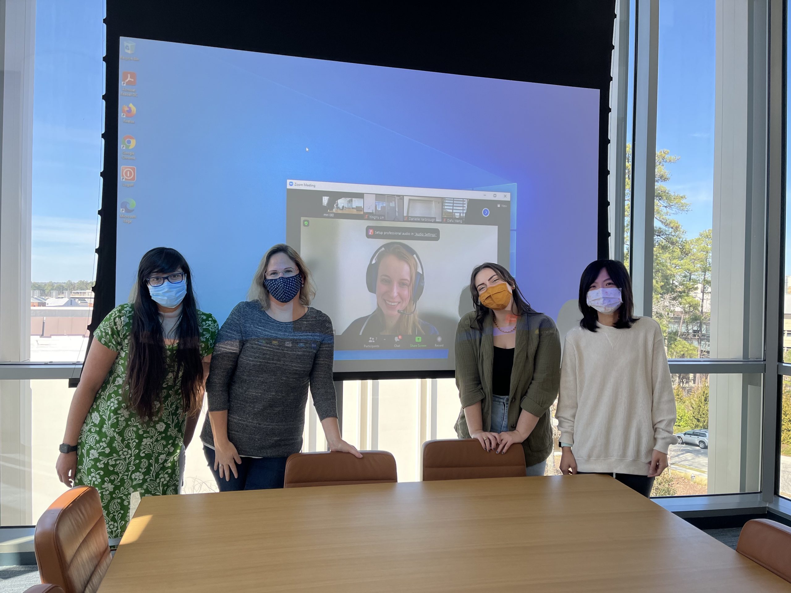 From Left: Taylor, Dr. Gerecht, Dr. Volkova, Danielle, and YingYu